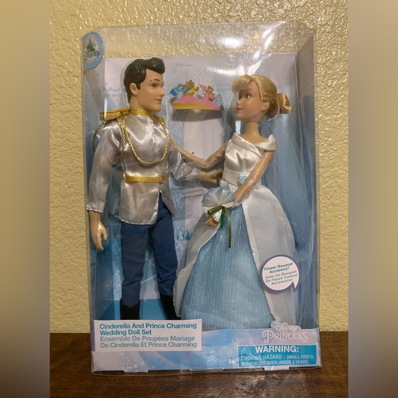 NIB Disney Store Cinderella And Prince Charming Wedding 💒 2pc Doll Set - Picture 2 of 14
